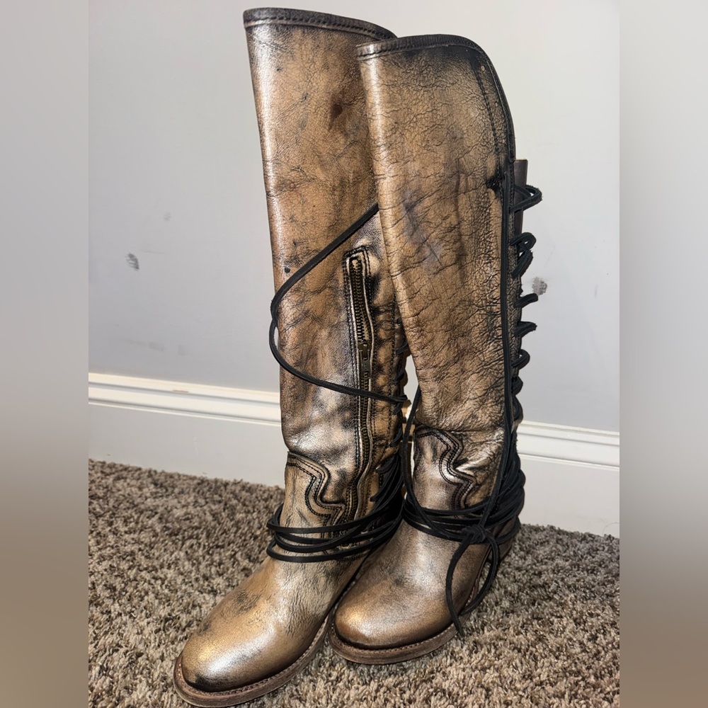 Freebird Bronze Lace-Up Women's Boots